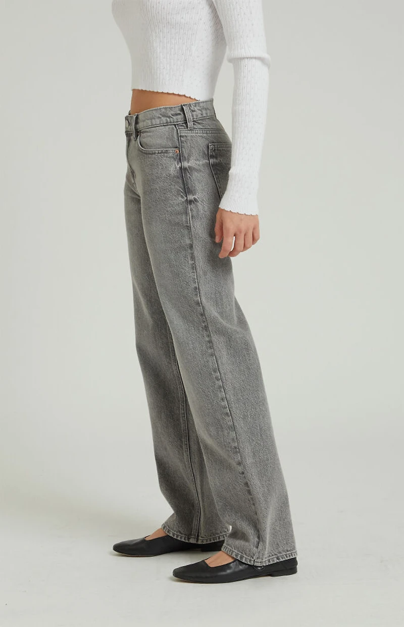Pacsun Jordyn Gray Low Rise Straight Leg Jeans