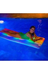 Pool Candy Classic Rainbow Illuminated LED Deluxe Pool Raft