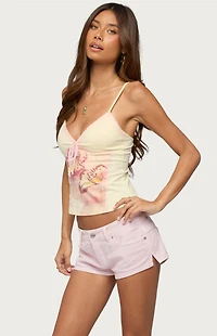 Edikted Conry Front Tie Floral Tank Top