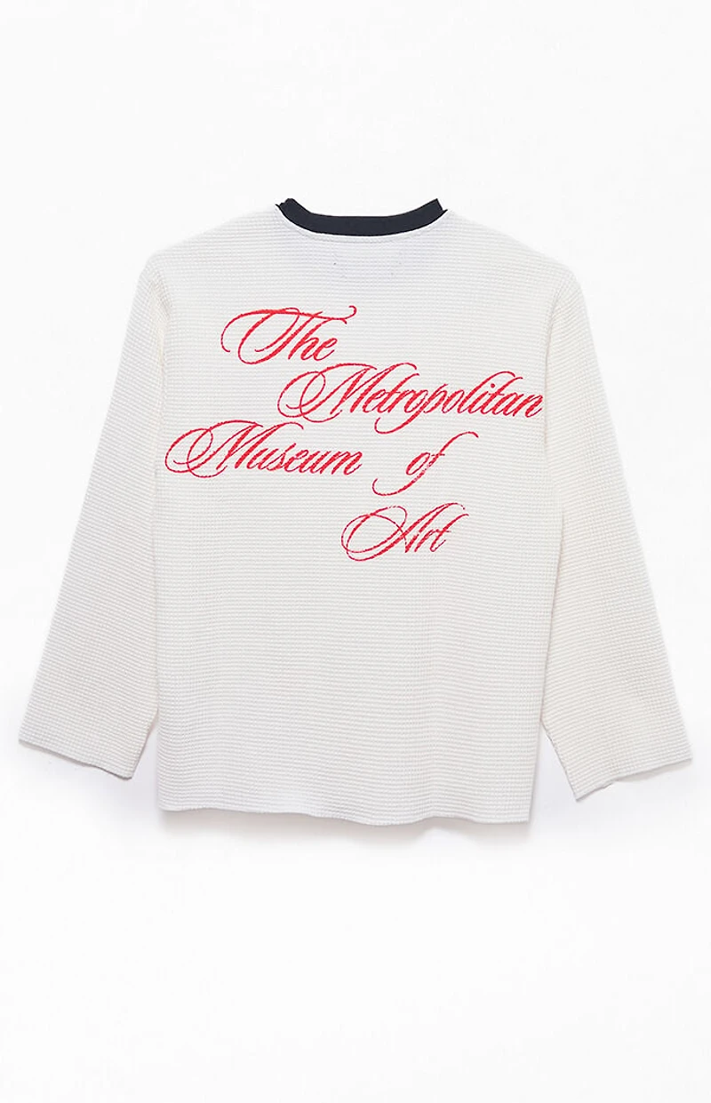 The Met x Pacsun Passion Cropped Waffle Knit Long Sleeve T-Shirt