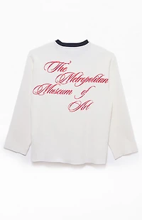 The Met x Pacsun Passion Cropped Waffle Knit Long Sleeve T-Shirt