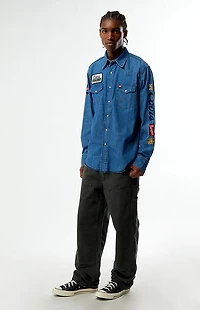 Wrangler x Coors Embroidered Denim Long Sleeve Shirt