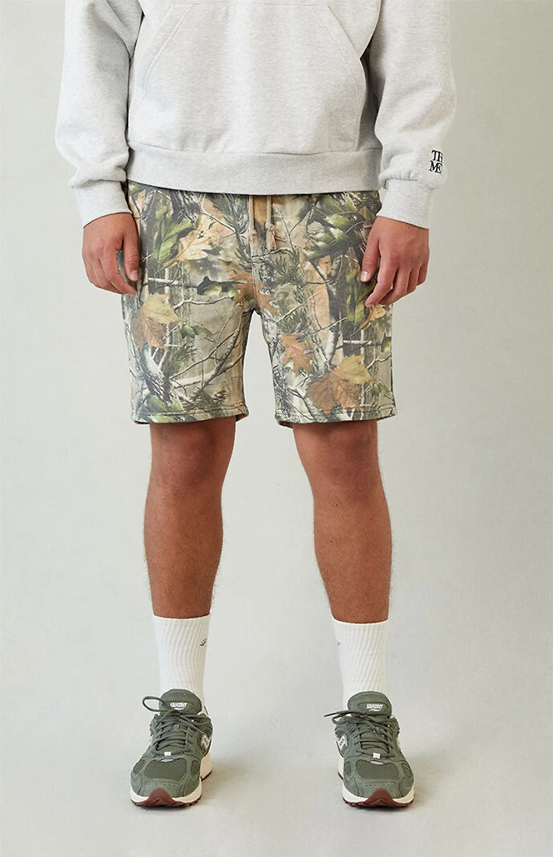 Pacsun Camo Fleece Volley Sweat Shorts