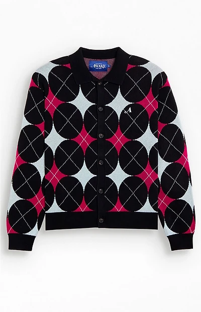 Awake NY Argyle Knit Cardigan