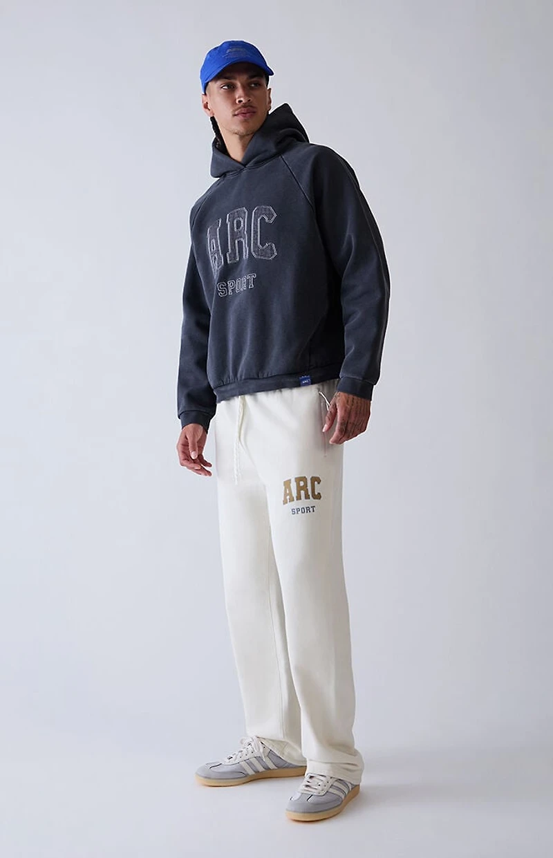A.R.C. Cream Fleece Baggy Sweatpants