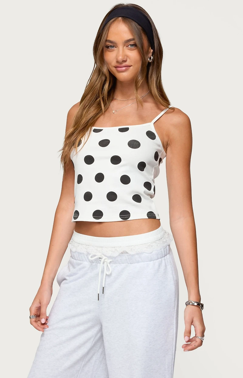 Edikted Lynne Polka Dot Tank Top