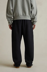 Fear of God ESSENTIALS Jet Black Fleece Relaxed Sweatpants