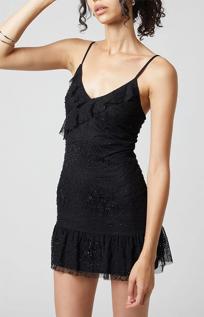 Beverly and Beck Yareli Beaded Mini Dress