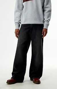 Pacsun Blake Extreme Baggy Jeans Plaid Washed Dark Gray