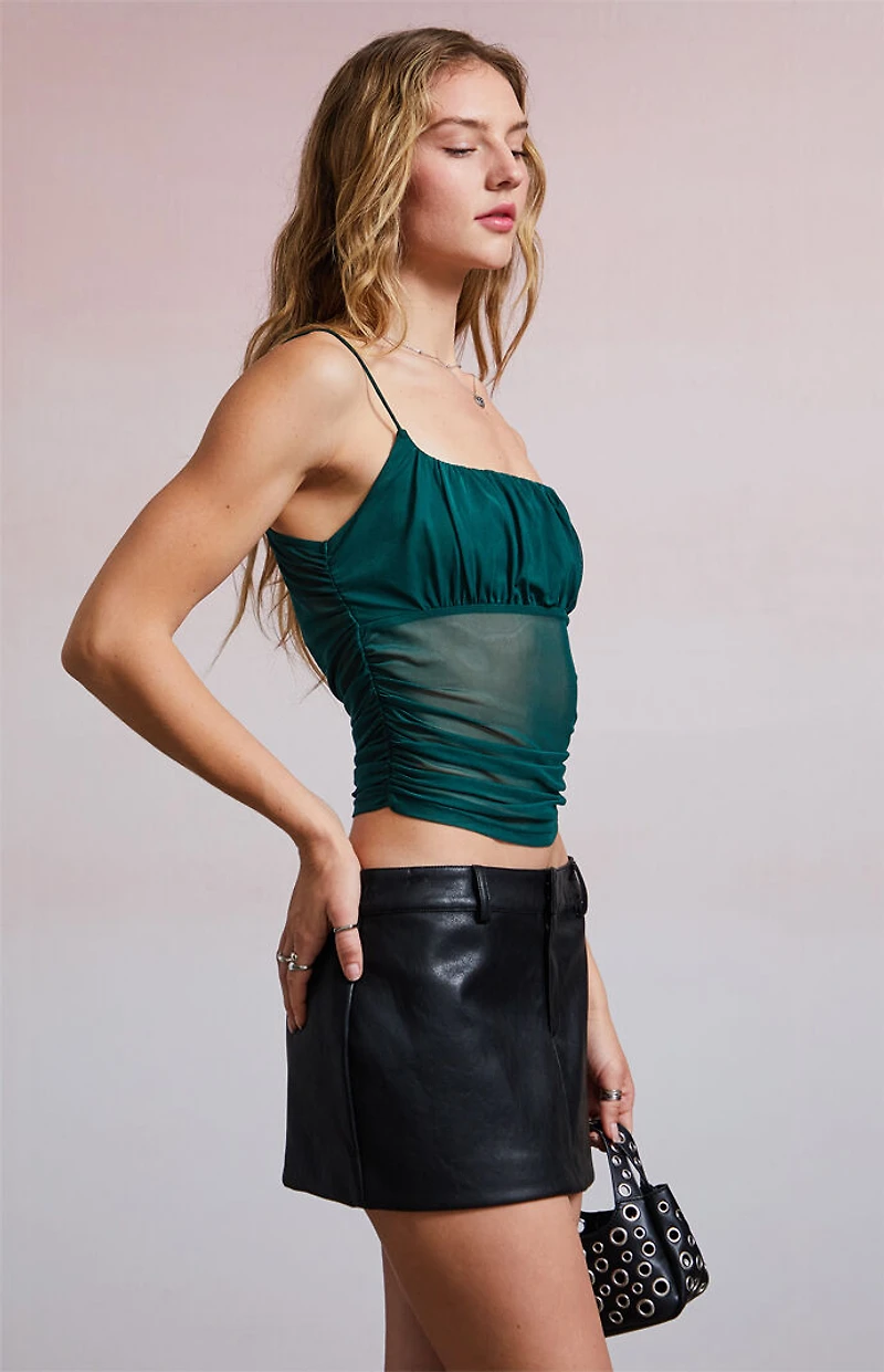 Third Charm Raven Mesh Tank Top