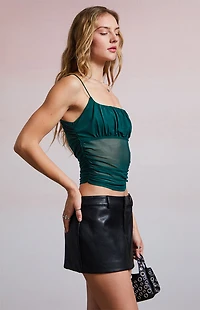 Third Charm Raven Mesh Tank Top