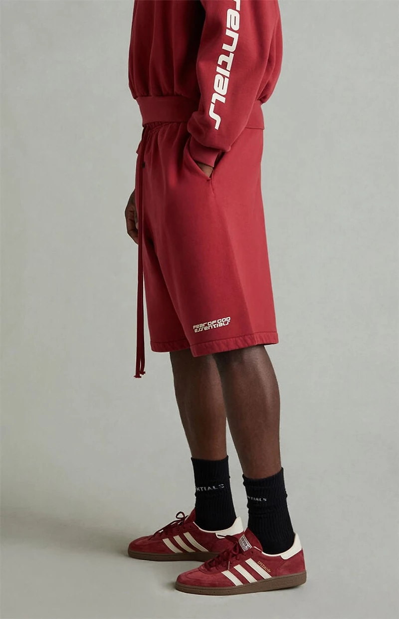 Fear of God ESSENTIALS Crimson Fleece Relaxed Sweat Shorts