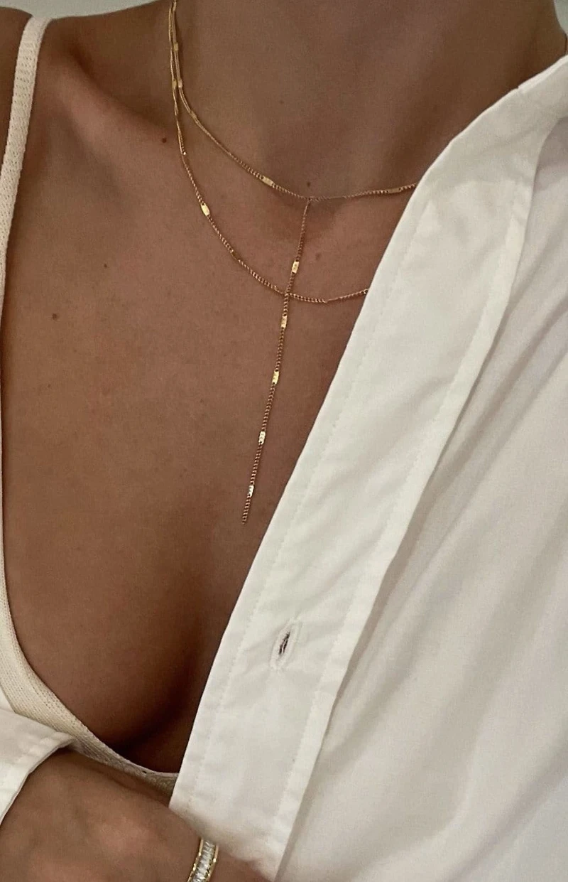 Ellie Vail Camilla Dainty Lariat Chain Necklace