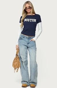 Edikted Boston Layered Long Sleeve T-Shirt