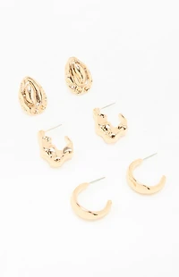Pacsun 3 Pack Zoey Chunky Earrings