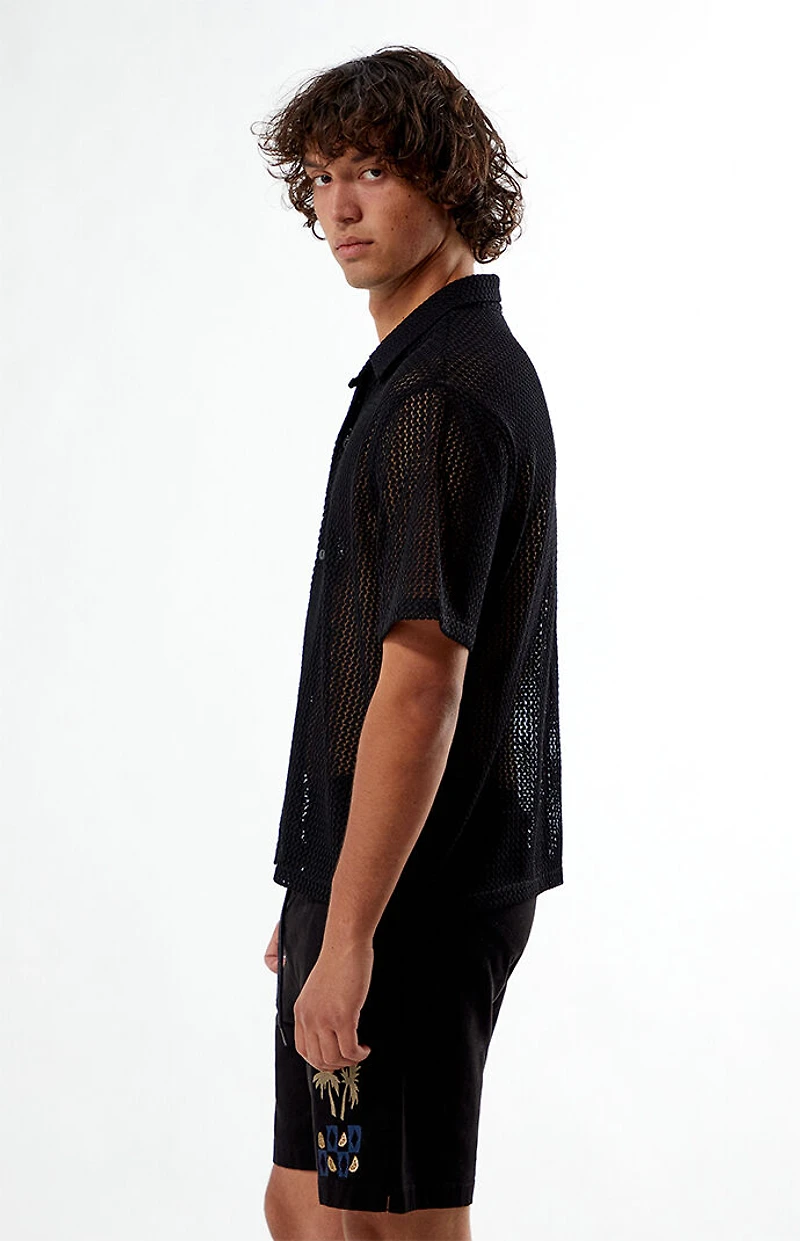 Pacsun Black Lance Oversized Camp Shirt