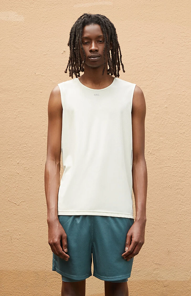 A.R.C. Active Off White Performance Tank Top