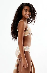 Pacsun Kids Patchwork Cinched Tank & Mid Rise Bikini Set
