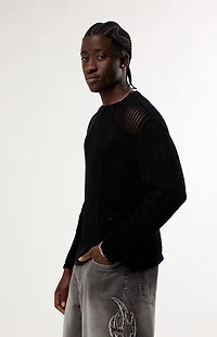 Pacsun Sunset Open Knit Crew Neck Sweater