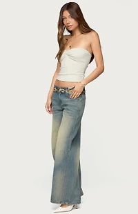 Edikted Washed Low Rise Baggy Jeans