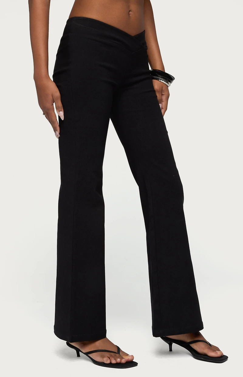 Edikted Alyce Crossover Flared Pants