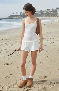 John Galt White & Pink Teddy Bear Skylar Tank Top