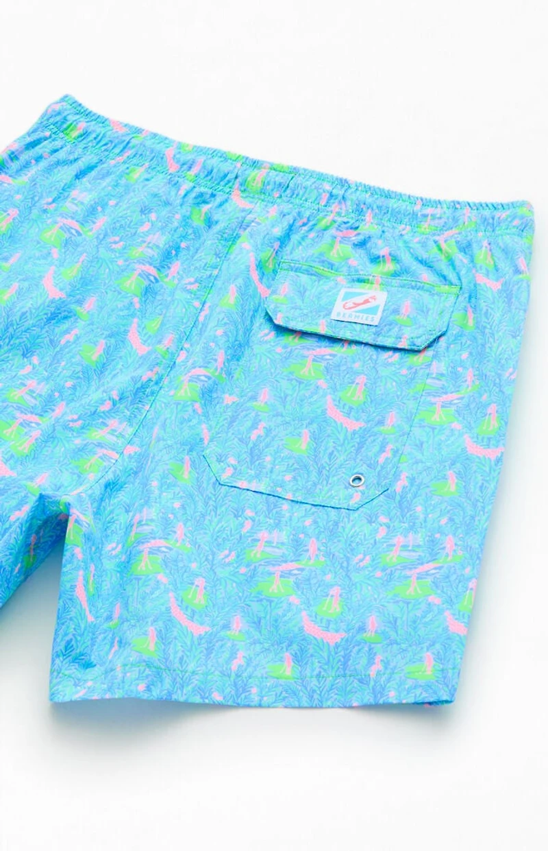 Bermies Golf Floral 5" Swim Trunks