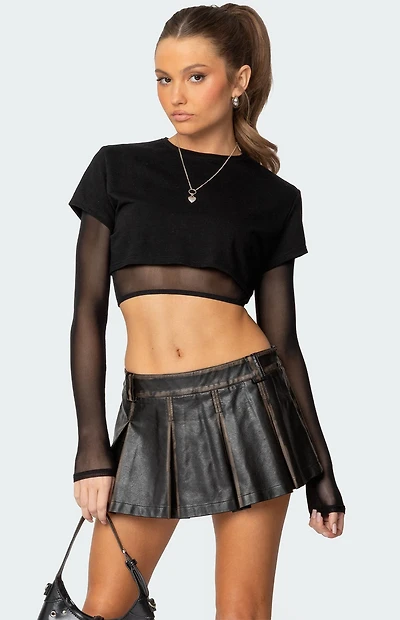 Edikted Rella Layered Long Sleeve T-Shirt