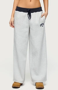 Edikted Petite Contrast Embroidered Sweatpants