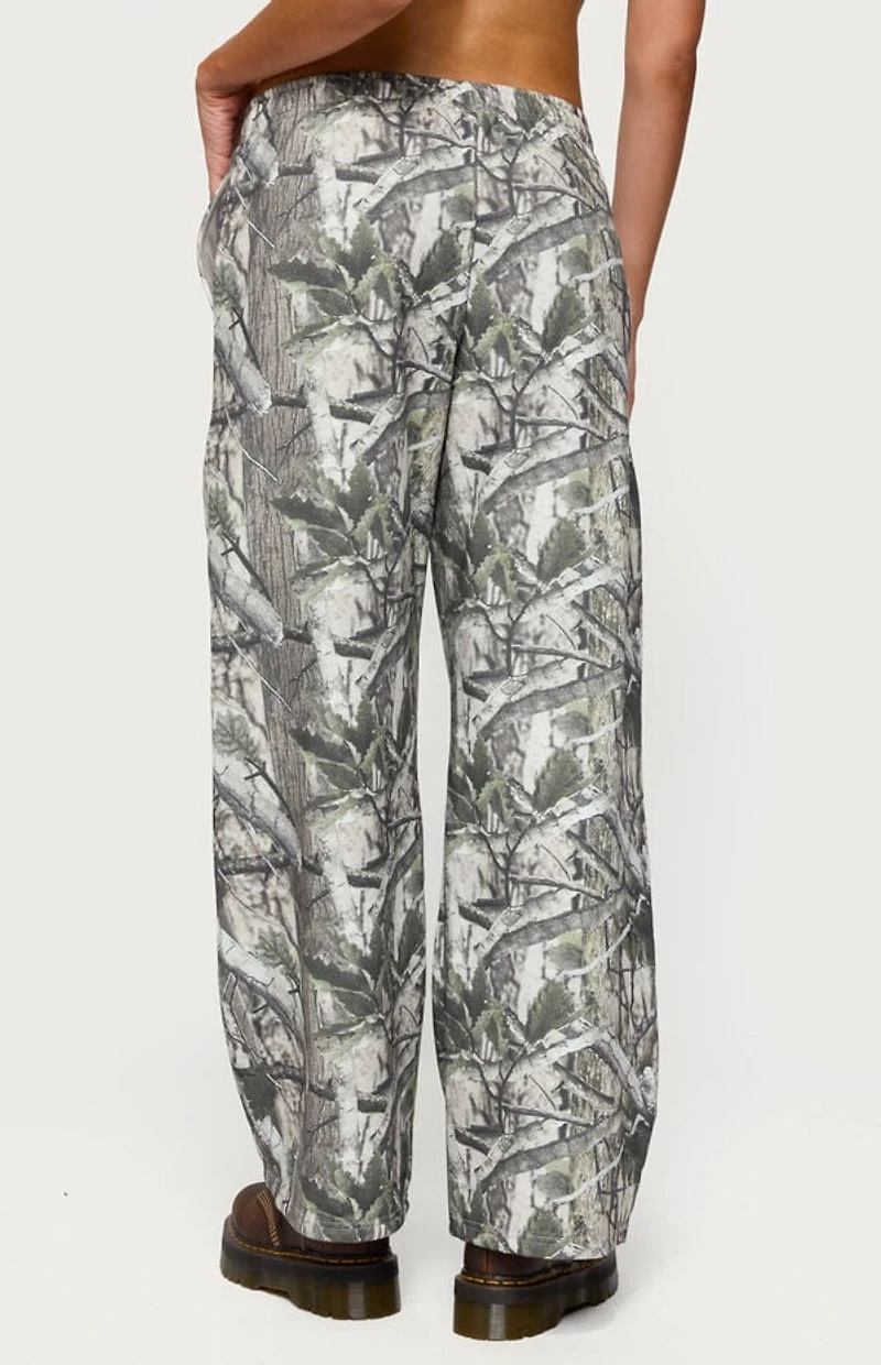 Edikted Camo Straight Leg Sweatpants