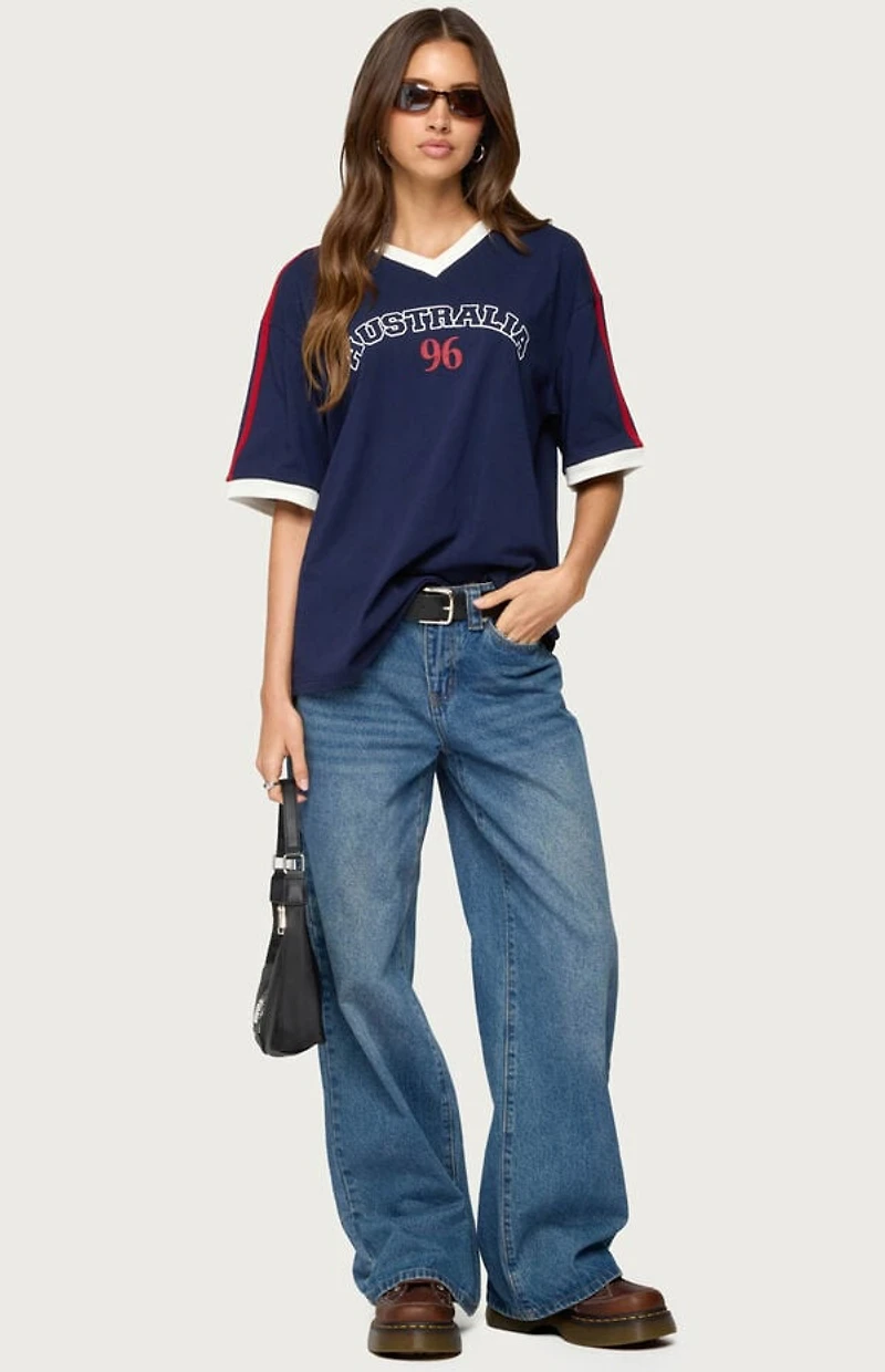 Edikted Australia 96 Contrast Oversize T-Shirt