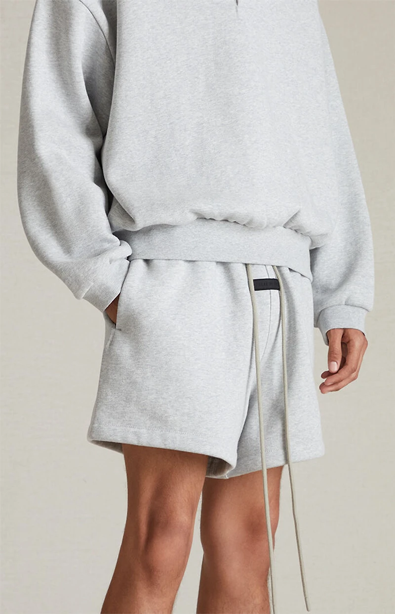 Fear of God ESSENTIALS Light Heather Grey Fleece Running Shorts