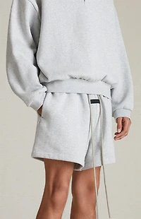 Fear of God ESSENTIALS Light Heather Grey Fleece Running Shorts