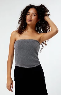 LA Hearts Sawyer Sequin Sweater Tube Top