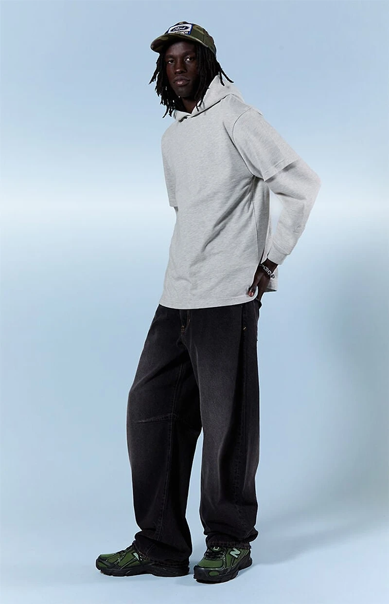 Pacsun Mason Baggy Barrel Jeans Dart Black