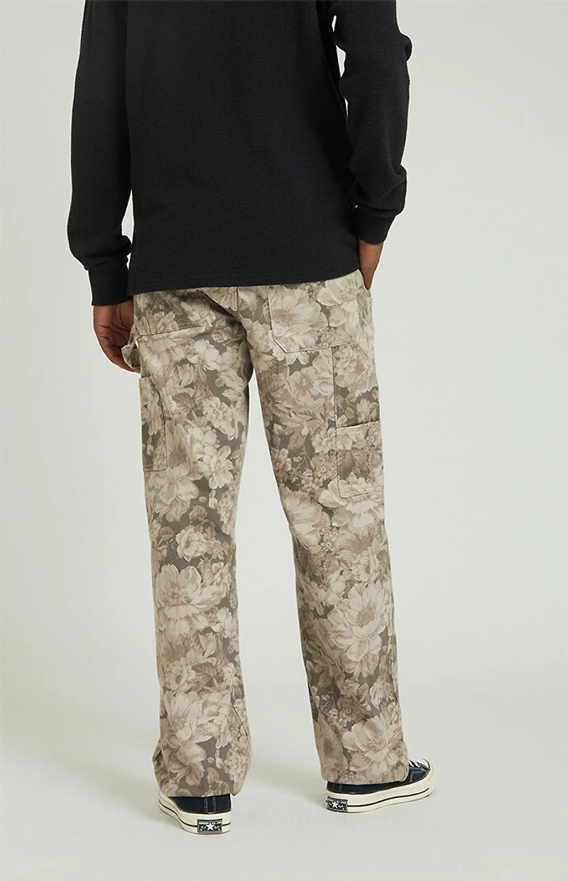 Pacsun Dylan Baggy Jeans Carpenter Brown Floral