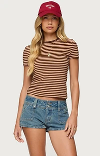 Edikted Nessie Striped T-Shirt