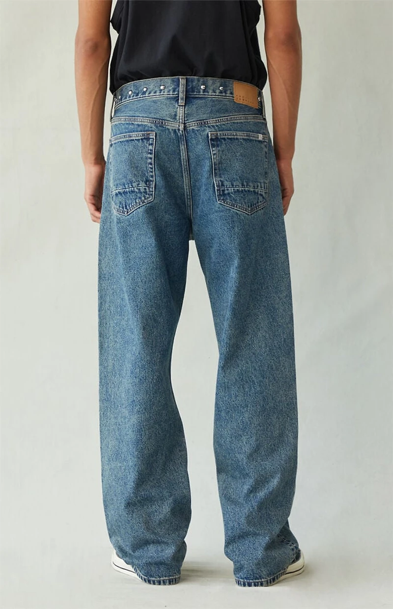 Pacsun Dylan Baggy Jeans Studded Medium Blue