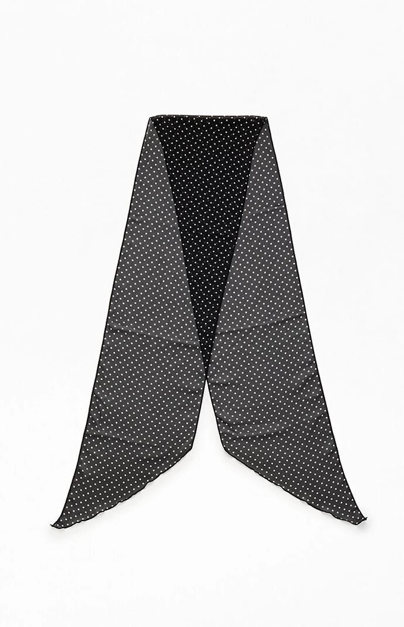John Galt Black and White Polka Dot Scarf