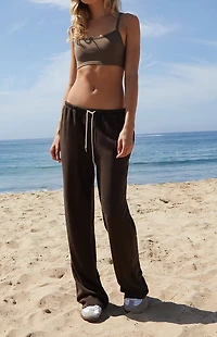 John Galt Brown Autumn Tie Baggy Sweatpants