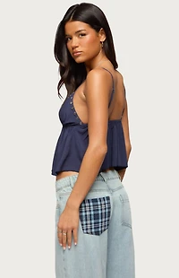 Edikted Alina Studded Babydoll Tank Top