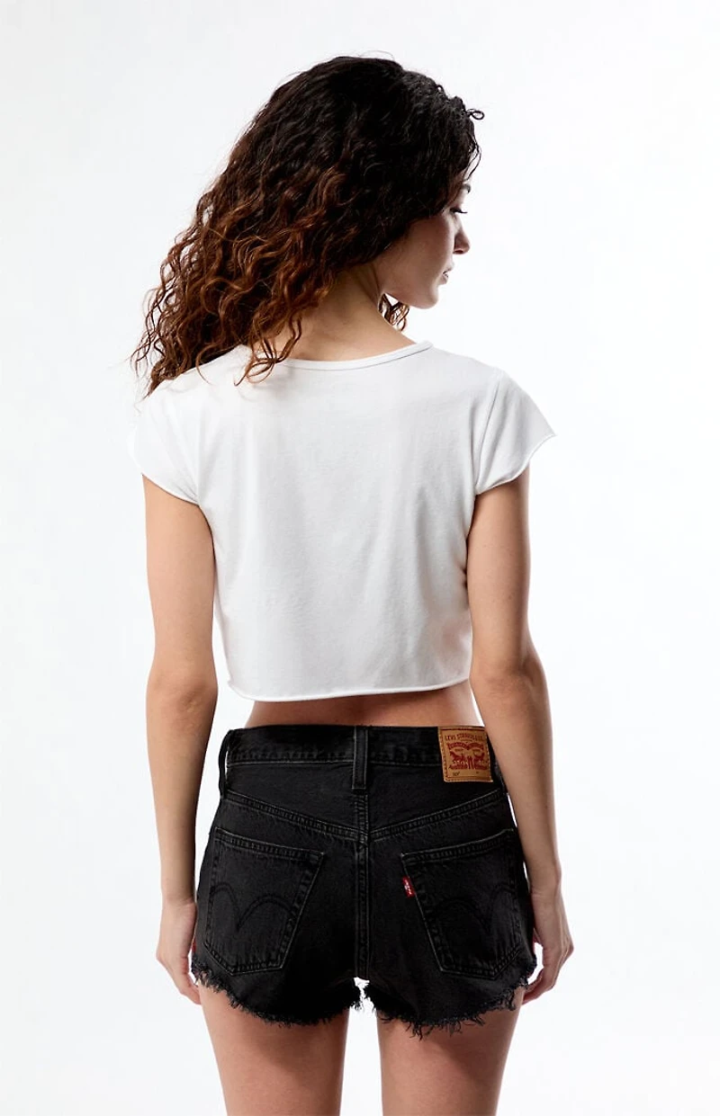 Levi's 501 Black Denim Micro Shorts