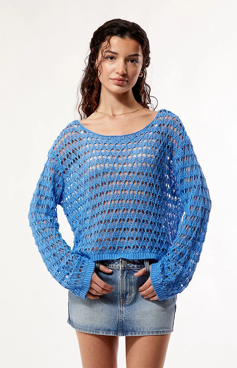 Your Favorite Willa Boat Neck Open Knit Sweater