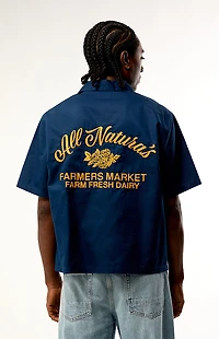 Pacsun Navy Market Camp Shirt