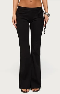 Edikted Junipar Waist Tie Flared Pants