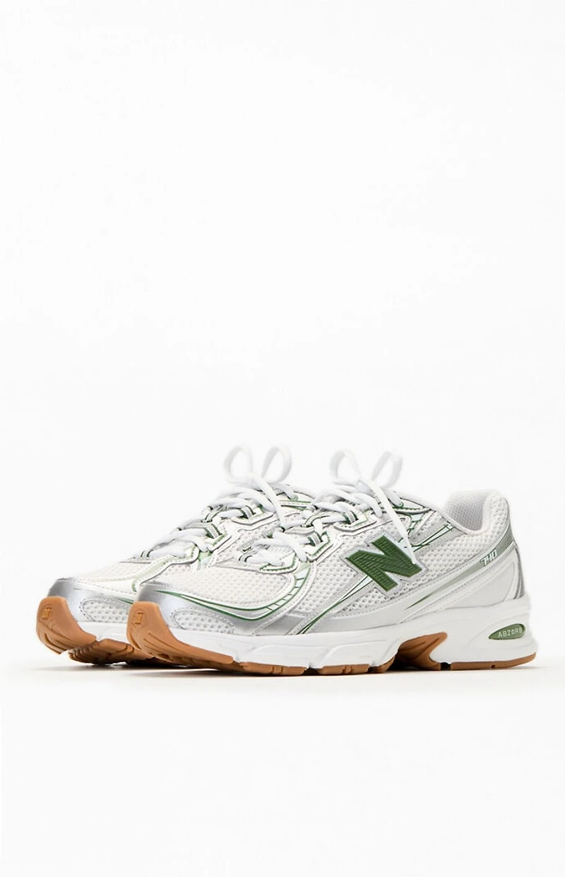 New Balance Gray & Green 740 Sneakers