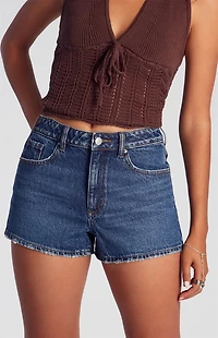 Pacsun Dark Indigo Denim Mom Shorts