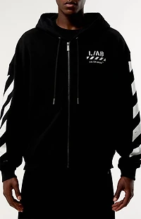 L/AB c/o Off-White Core Diagonal Zip Up Hoodie