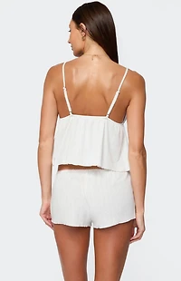 Edikted Linny Split Front Pointelle Top