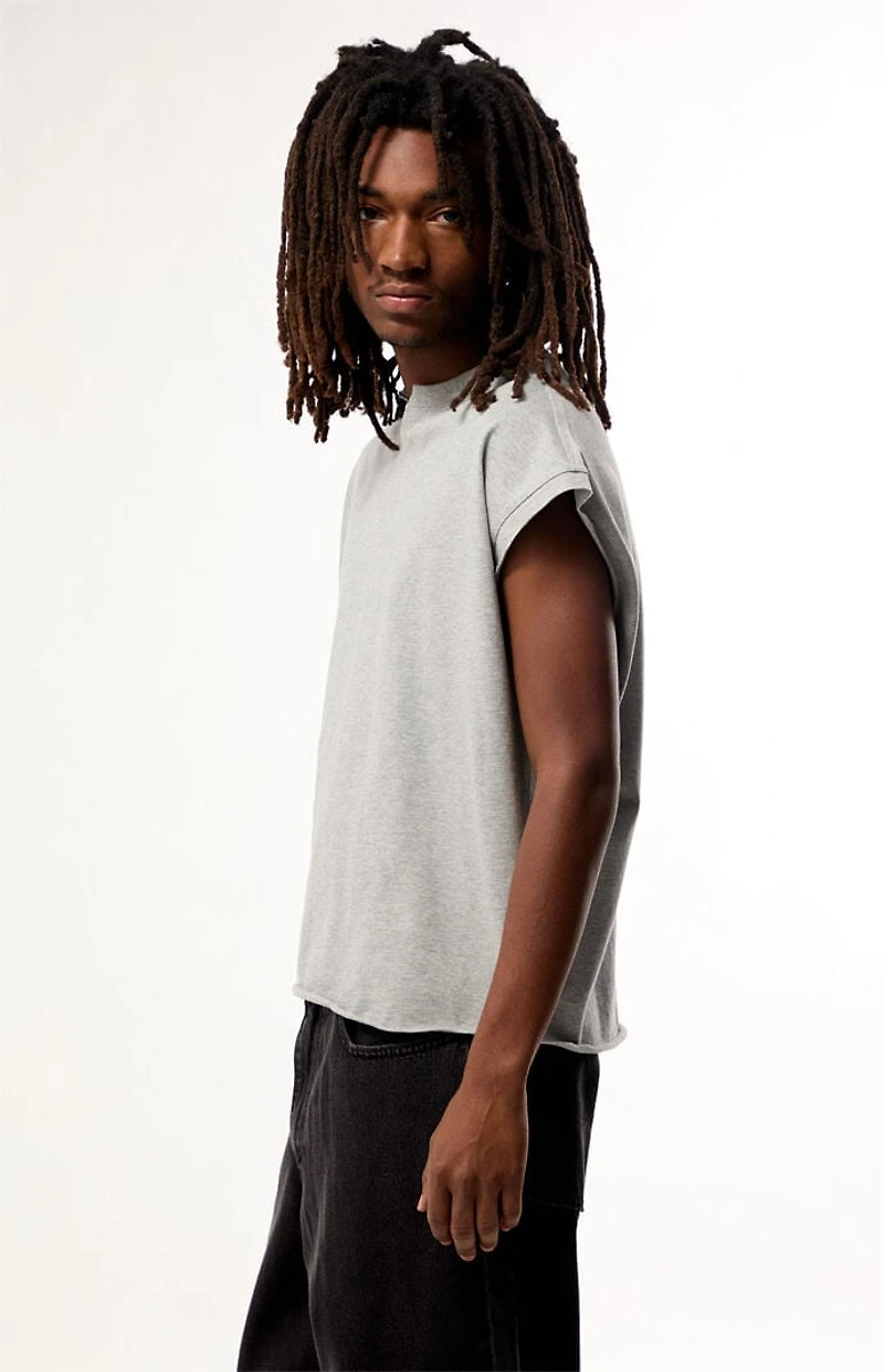 Pacsun Heather Grey Solid Muscle Tank